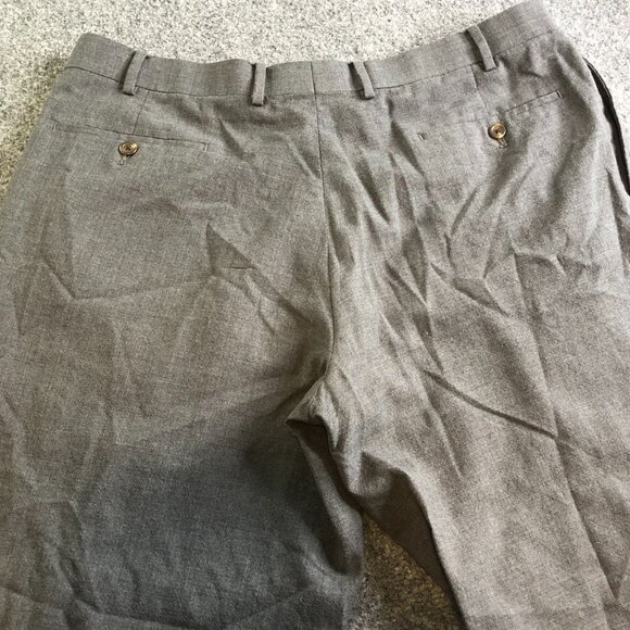 Lauren Ralph Lauren Pants Mens 36x29 Gray Pleated High Waist Y2K Wool Classic - Picture 10 of 12